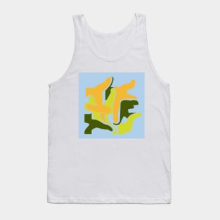 Prehistoric Animals Abstract Artwork Tank Top